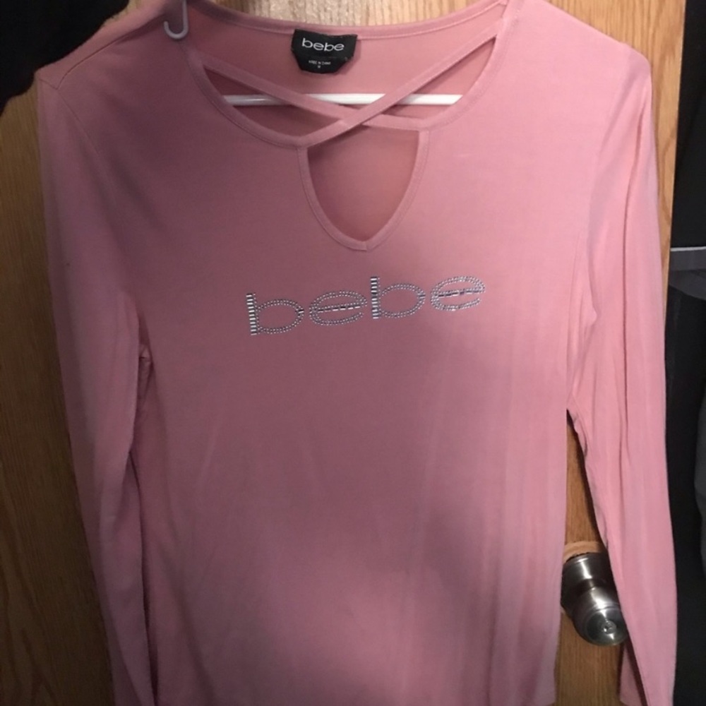 Pink Bebe long sleeve shirt..